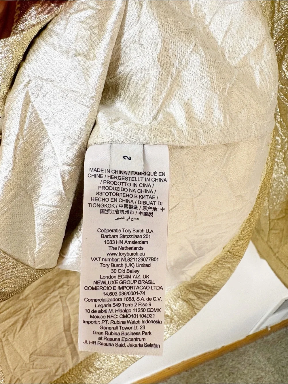 New Tory Burch Crushed Silk Button Down Shirt